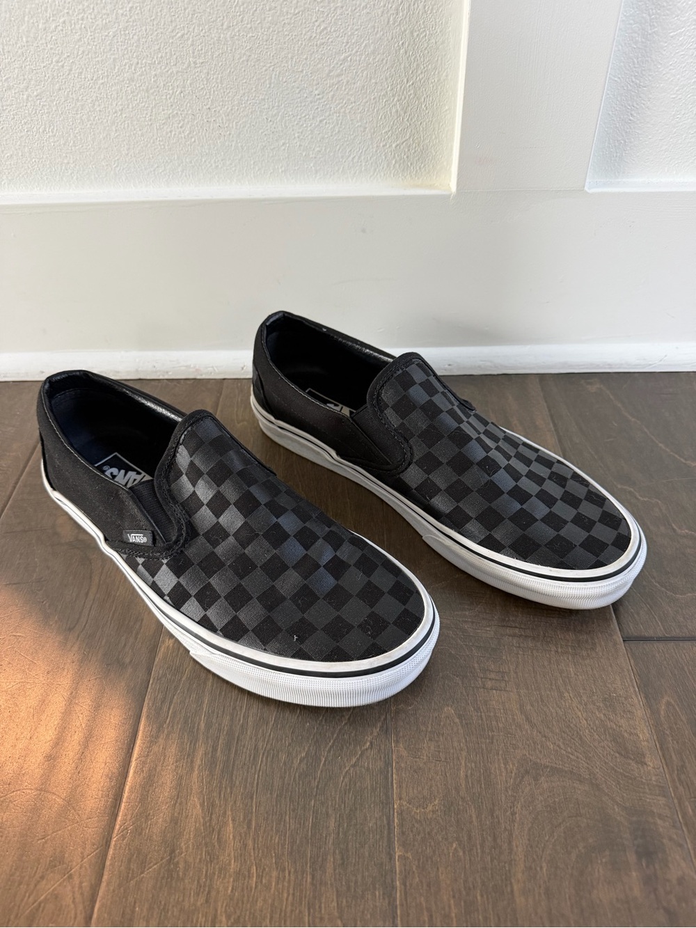 Vans Classic Slip-On Checkerboard Sneakers Black